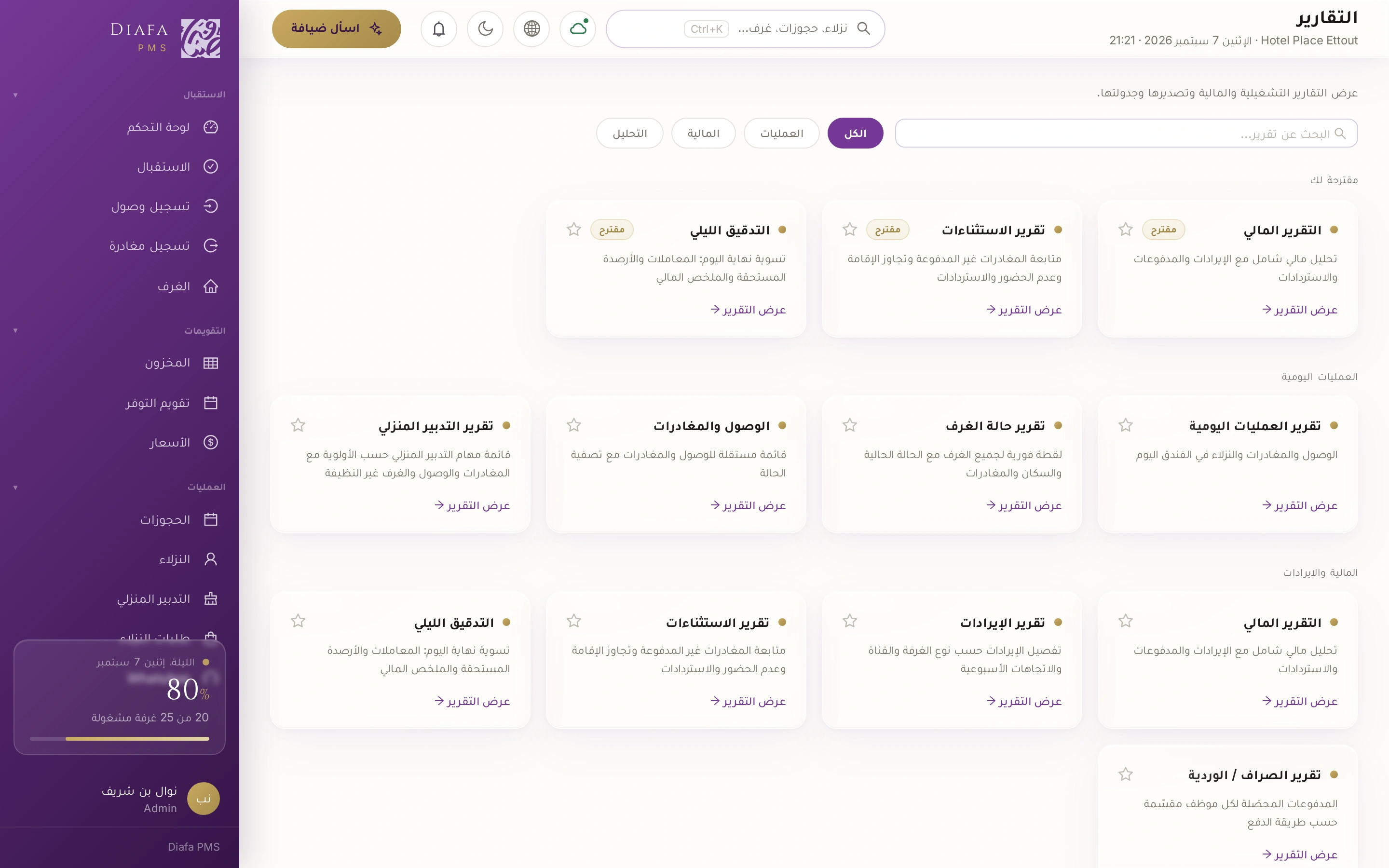 تقارير شاملة ورؤى يدعمها الذكاء الاصطناعي