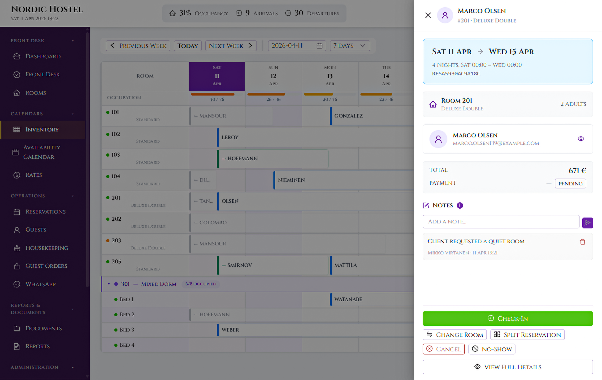 Calendrier d'inventaire